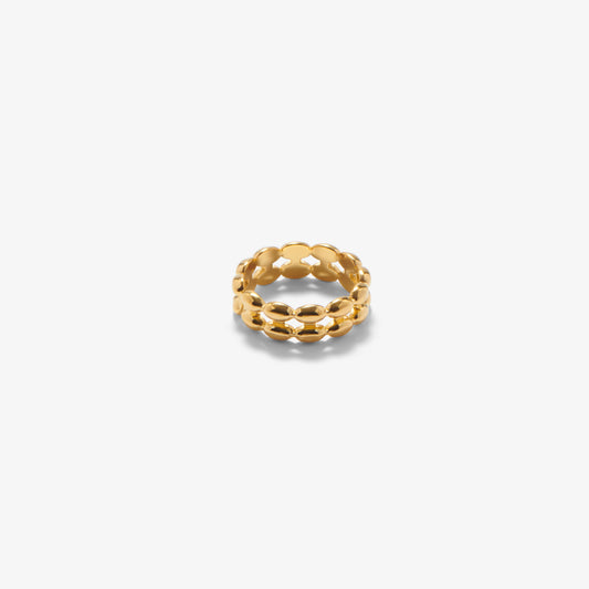 Twin Oval Bead Ring
